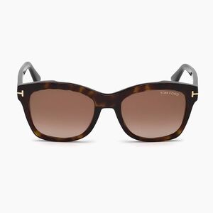Tom Ford Brown Wayfarer Sunglasses with T-Bar Detail